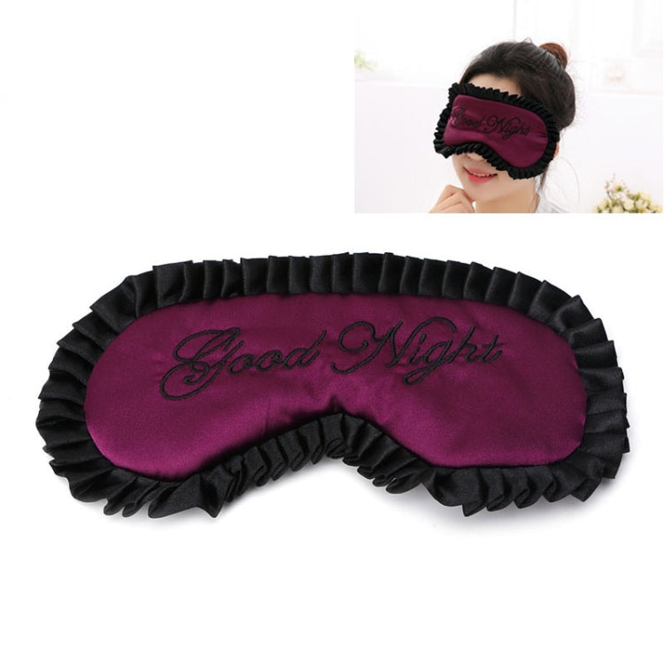 Comfortable Imitation Silk Satin Personalized Travel Sleep Mask Eye Cover(Purple)