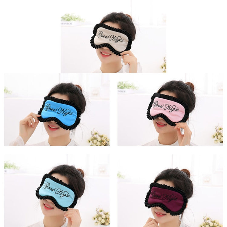 Comfortable Imitation Silk Satin Personalized Travel Sleep Mask Eye Cover(Purple)