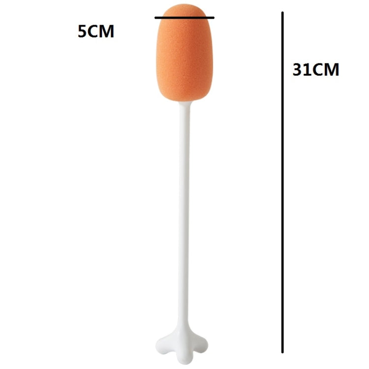 Long Handle Vertical Cup Brush Baby Bottle Sponge Cleaning Brush, Length: 29cm(White)