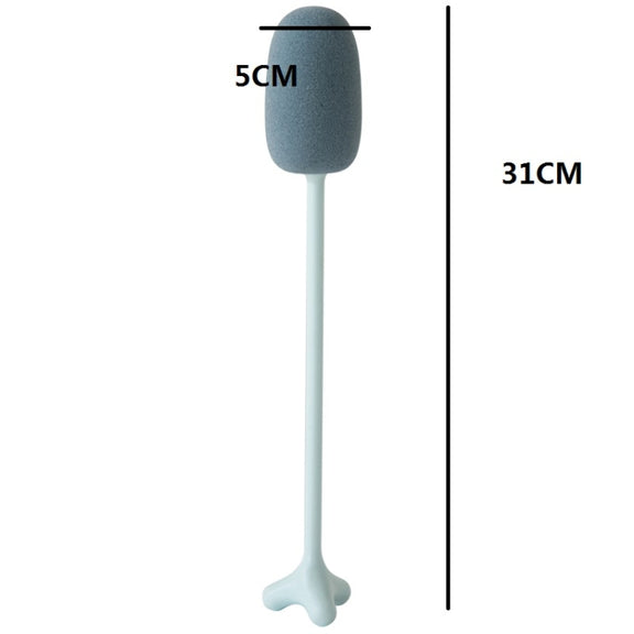 Long Handle Vertical Cup Brush Baby Bottle Sponge Cleaning Brush, Length: 29cm(Blue)