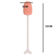 Long Handle Vertical Cup Brush Baby Bottle Sponge Cleaning Brush, Length: 29cm(Pink)