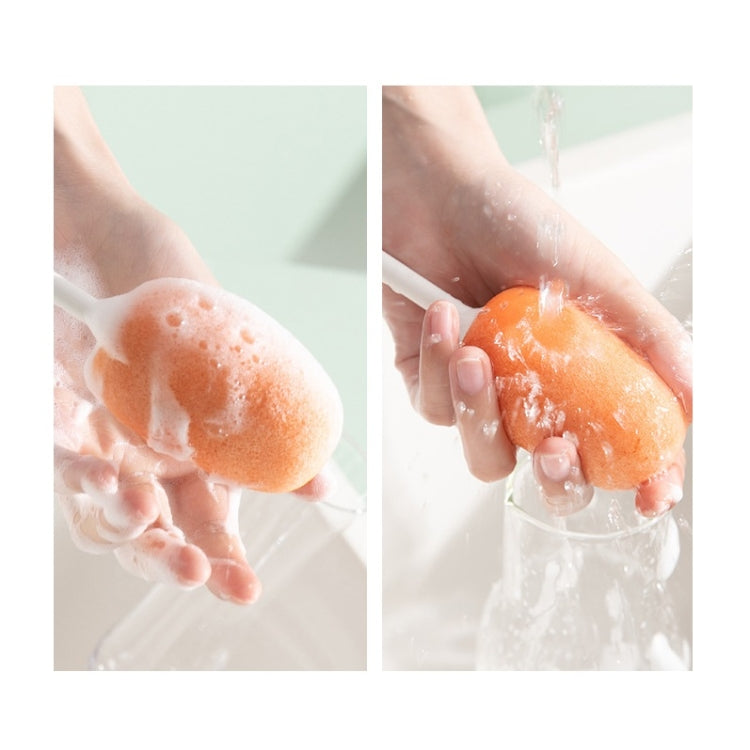 Long Handle Vertical Cup Brush Baby Bottle Sponge Cleaning Brush, Length: 29cm(Pink)
