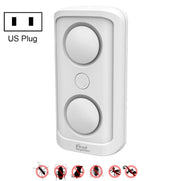 BG302 Dual-Speaker Intelligent Frequency Conversion Mosquito Repellent Ultrasonic Insect Repellent, Product specifications: US Plug 110V(White)