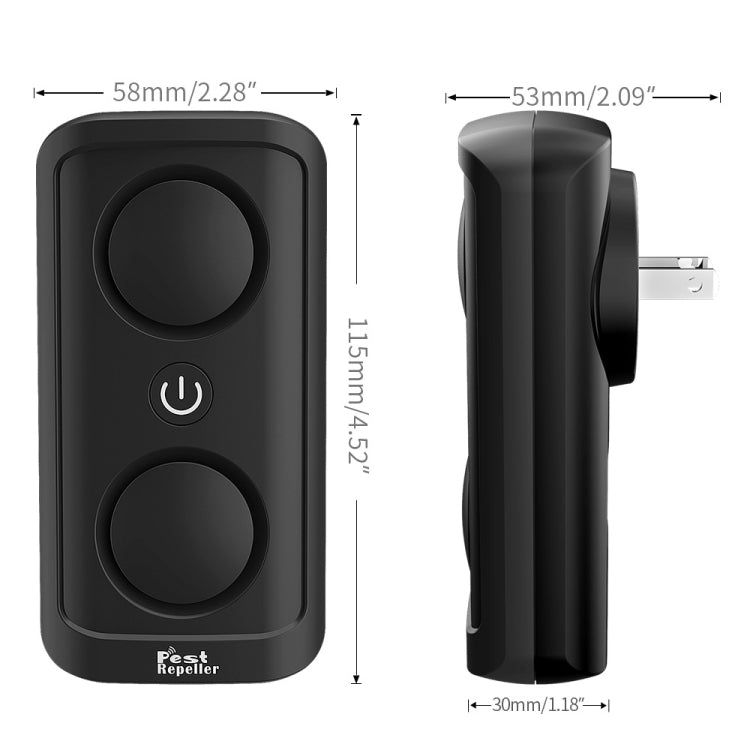 BG302 Dual-Speaker Intelligent Frequency Conversion Mosquito Repellent Ultrasonic Insect Repellent, Product specifications: US Plug 110V(White)