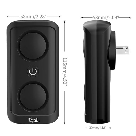 BG302 Dual-Speaker Intelligent Frequency Conversion Mosquito Repellent Ultrasonic Insect Repellent, Product specifications: US Plug 110V(White)