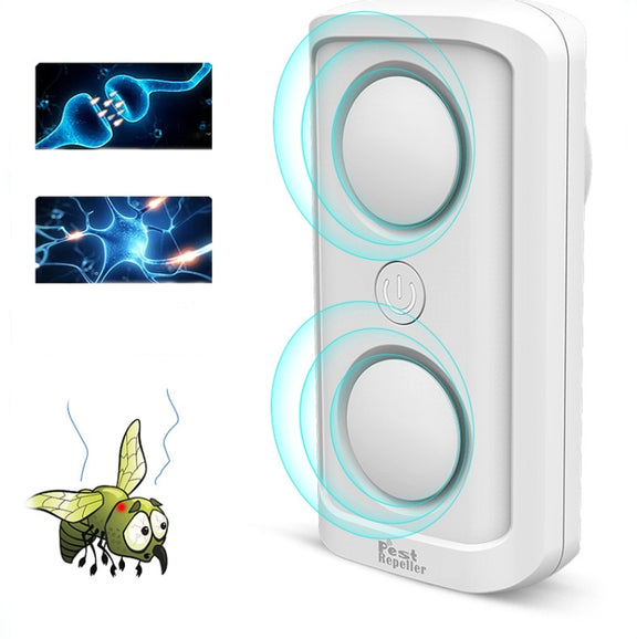 BG302 Dual-Speaker Intelligent Frequency Conversion Mosquito Repellent Ultrasonic Insect Repellent, Product specifications: US Plug 110V(White)