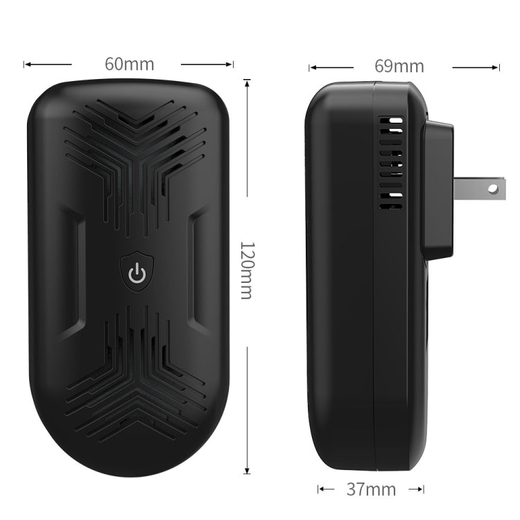BG309 Ultrasonic Mouse Repeller Mosquito Repeller Electronic Insect Repeller, Product specifications:  US Plug 110V(Black)