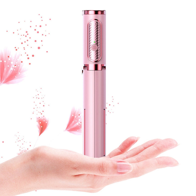 Y202 Bluetooth Selfie Stick With Floor Tripod Stand Mobile Phone Selfie Camera(Pink)