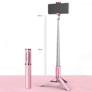 Y202 Bluetooth Selfie Stick With Floor Tripod Stand Mobile Phone Selfie Camera(Pink)