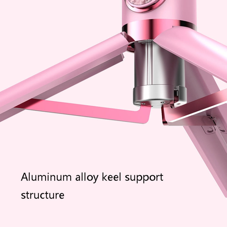 Y202 Bluetooth Selfie Stick With Floor Tripod Stand Mobile Phone Selfie Camera(Pink)