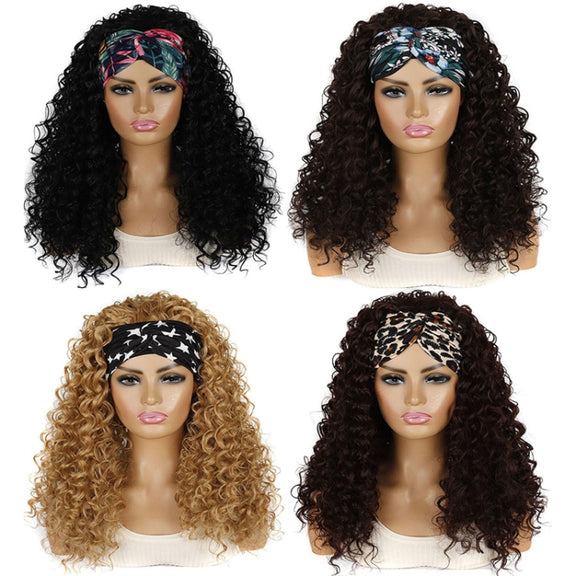 Hairband Wig Headgear Volume Chemical Fiber Wig Headgear, Color Classification: 1B#XC