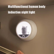 DZ-K610 Human Body Induction Night Light Cute Pet Bedroom Atmosphere Light USB Cabinet Wall Lamp(White)
