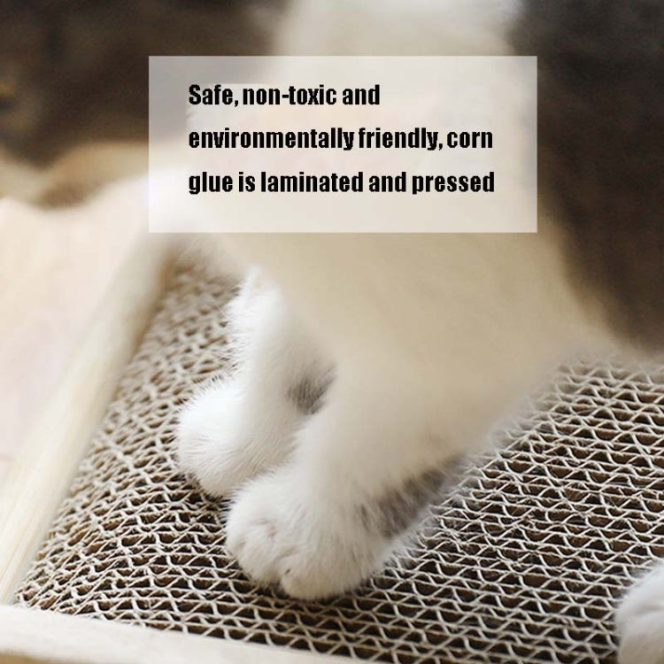 Solid Wood Vertical Cat Claw Board Corrugated Sofa Anti-Scratch Cat Toy(Primary Color)