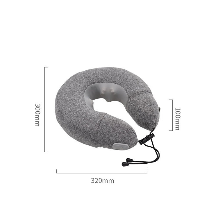 PL60 Neck Massager Cervical Spine Massage Pillow Household Inflatable U-Shaped Neck Pillow(Gray)