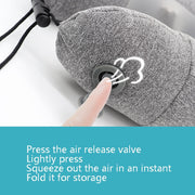 PL60 Neck Massager Cervical Spine Massage Pillow Household Inflatable U-Shaped Neck Pillow(Gray)