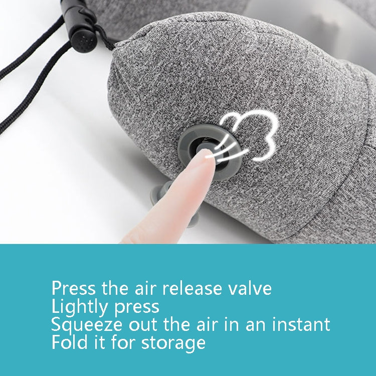 PL60 Neck Massager Cervical Spine Massage Pillow Household Inflatable U-Shaped Neck Pillow(Gray)