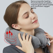PL60 Neck Massager Cervical Spine Massage Pillow Household Inflatable U-Shaped Neck Pillow(Gray)