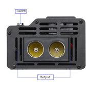 XUYUAN 4000W Car Inverter LED Colorful Atmosphere Light 4 USB Charging Converter, Specification: 24V-220V