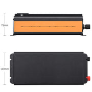 XUYUAN 6000W Car Inverter LED Colorful Atmosphere Light 4 USB Charging Converter, UK Plug, Specification: 24V-220V