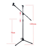 ML03  Live Microphone Lift Stand Floor Microphone Stand Stage Performance Vertical Tripod