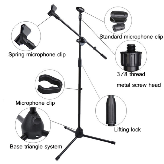 ML03  Live Microphone Lift Stand Floor Microphone Stand Stage Performance Vertical Tripod