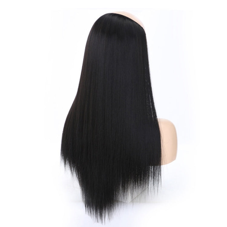 Wig Half Headgear Long Straight Hair U-Shaped Wig Headgear, Colour: 5.US-4# Brown Black