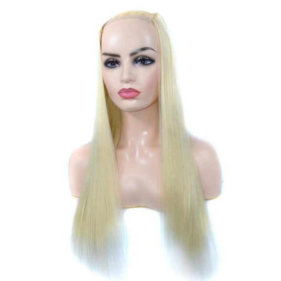Wig Half Headgear Long Straight Hair U-Shaped Wig Headgear, Colour: 15. US-613#