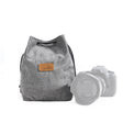 S.C.COTTON Liner Shockproof Digital Protection Portable SLR Lens Bag Micro Single Camera Bag Square Gray L - Lens Bag by S.C.COTTON | Online Shopping South Africa | PMC TechLife | Buy Now Pay Later Mobicred