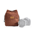 S.C.COTTON Liner Shockproof Digital Protection Portable SLR Lens Bag Micro Single Camera Bag Square Brown L - Lens Bag by S.C.COTTON | Online Shopping South Africa | PMC TechLife | Buy Now Pay Later Mobicred