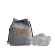 S.C.COTTON Liner Shockproof Digital Protection Portable SLR Lens Bag Micro Single Camera Bag Square Gray M - Lens Bag by S.C.COTTON | Online Shopping South Africa | PMC TechLife | Buy Now Pay Later Mobicred