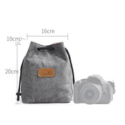 S.C.COTTON Liner Shockproof Digital Protection Portable SLR Lens Bag Micro Single Camera Bag Square Gray M