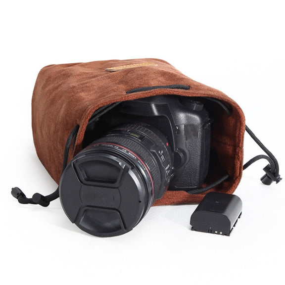 S.C.COTTON Liner Shockproof Digital Protection Portable SLR Lens Bag Micro Single Camera Bag Square Blue S