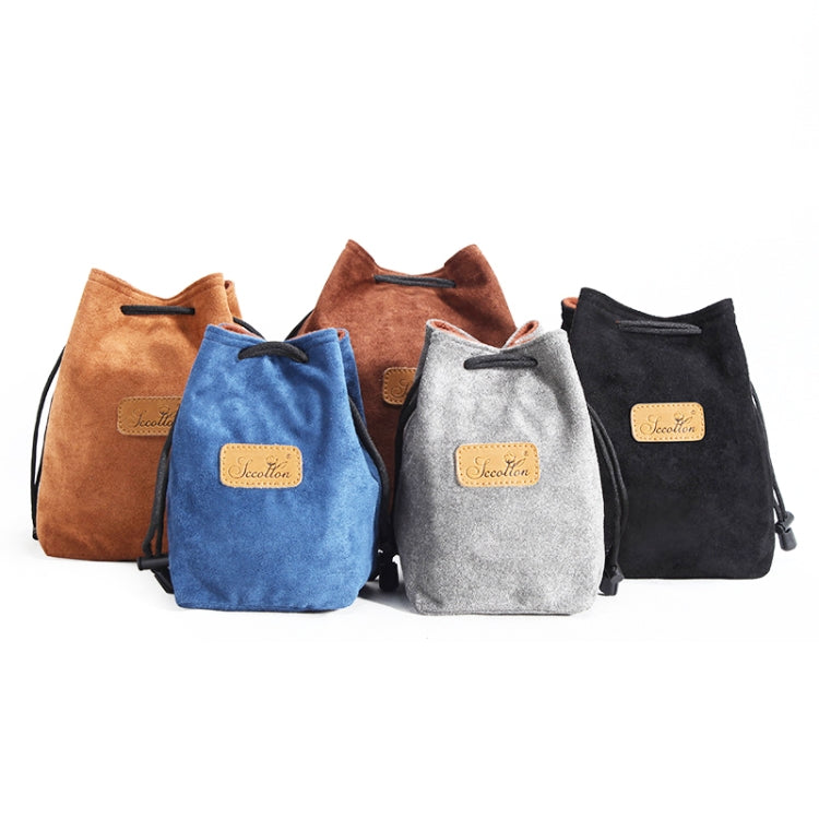 S.C.COTTON Liner Shockproof Digital Protection Portable SLR Lens Bag Micro Single Camera Bag Square Blue S