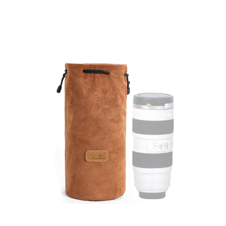S.C.COTTON Liner Shockproof Digital Protection Portable SLR Lens Bag Micro Single Camera Bag Round Khaki L