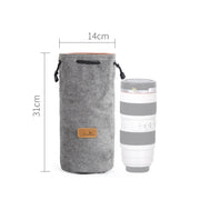 S.C.COTTON Liner Shockproof Digital Protection Portable SLR Lens Bag Micro Single Camera Bag Round Gray L