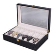 Wooden Baking Paint Watch Box Jewelry Storage Display Box(12-bit Black + Rice Matte) - free shipping - PMc TechLife - Order now!