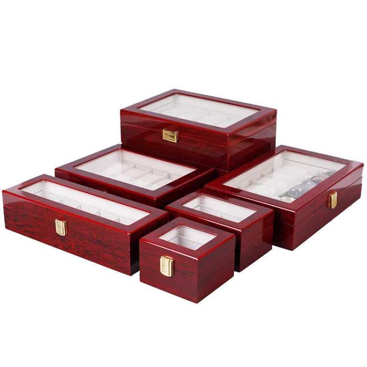 Wooden Baking Paint Watch Box Jewelry Storage Display Box(5-bit Paint)