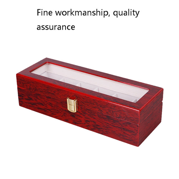 Wooden Baking Paint Watch Box Jewelry Storage Display Box(5-bit Paint)