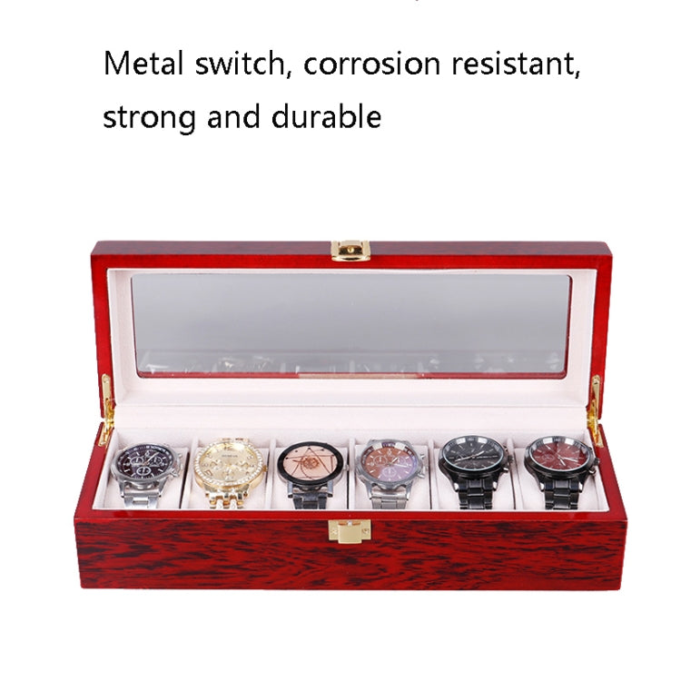 Wooden Baking Paint Watch Box Jewelry Storage Display Box(5-bit Paint)