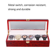 Wooden Baking Paint Watch Box Jewelry Storage Display Box(5-bit Paint)