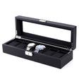 Woven Pattern PU Leather Watch Box Jewelry Storage Display Box, Colour: 6 Bits - free shipping - PMc TechLife - Order now!