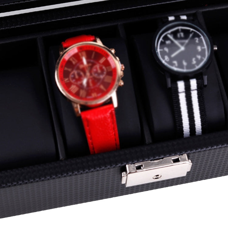 Woven Pattern PU Leather Watch Box Jewelry Storage Display Box, Colour: 6 Bits