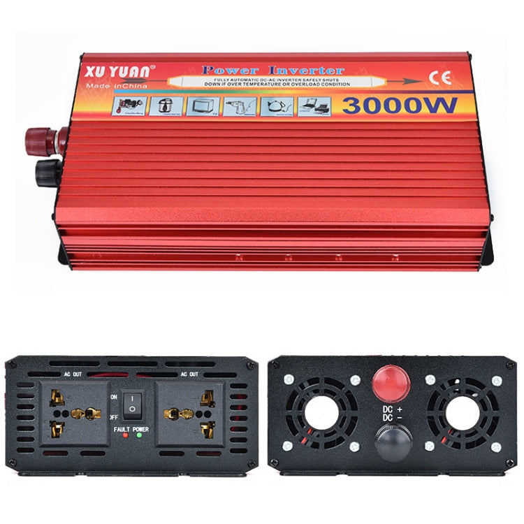 XUYUAN 3000W Car Inverter Car Home Power Converter, Specification: 12V to 220V