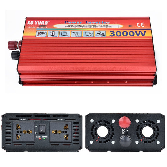 XUYUAN 3000W Car Inverter Car Home Power Converter, Specification: 12V to 220V