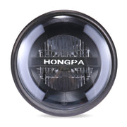 HONGPA Motorcycle Retro Headlights Modified Parts LED General Metal Headlights(Matte Black)