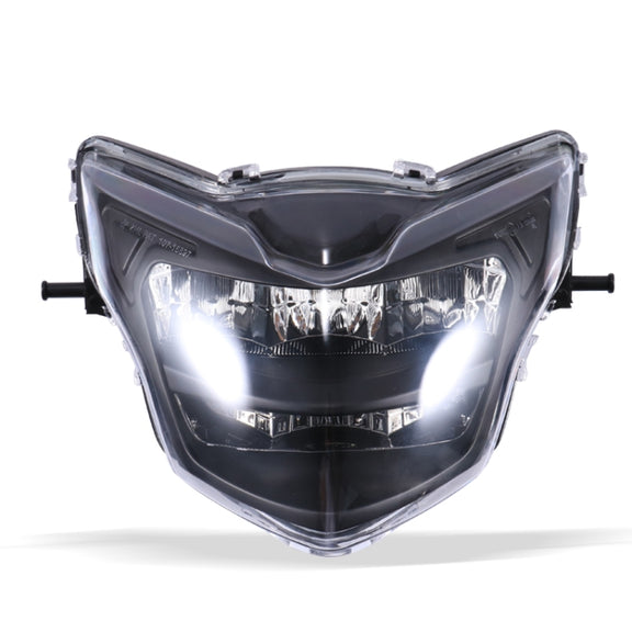 Motorcycle LED Retro Headlights LED Far Near Beam Lights For Yamaha LC135 V2-V6(Transparent Glass)