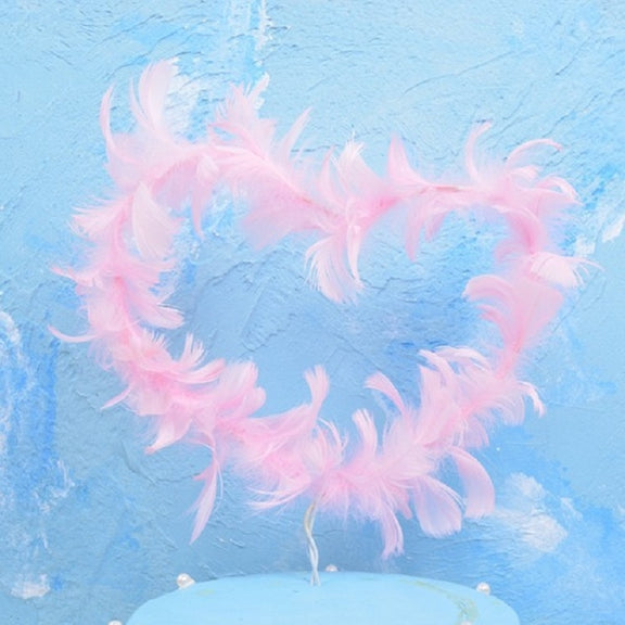 Variety Of Feather Cake Dessert Decoration Pink