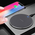 2pcs K8 10W Universal Aluminum Alloy Mobile Phone Wireless Charger, Specification:with 1m Cable(Black) - Wireless Charger by PMC TechLife | Online Shopping South Africa | PMC TechLife | Buy Now Pay Later Mobicred