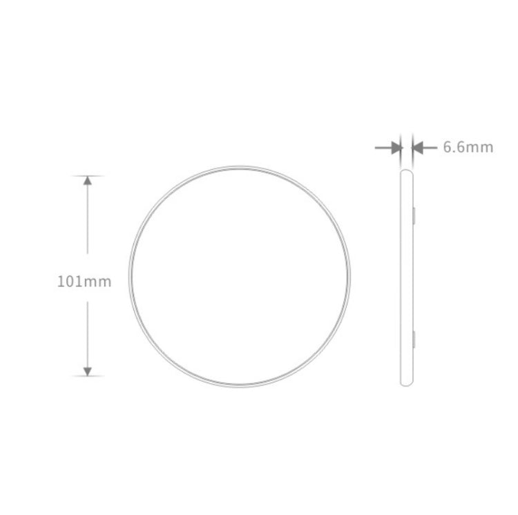 2pcs K8 10W Universal Aluminum Alloy Mobile Phone Wireless Charger, Specification:with 1m Cable(Black)