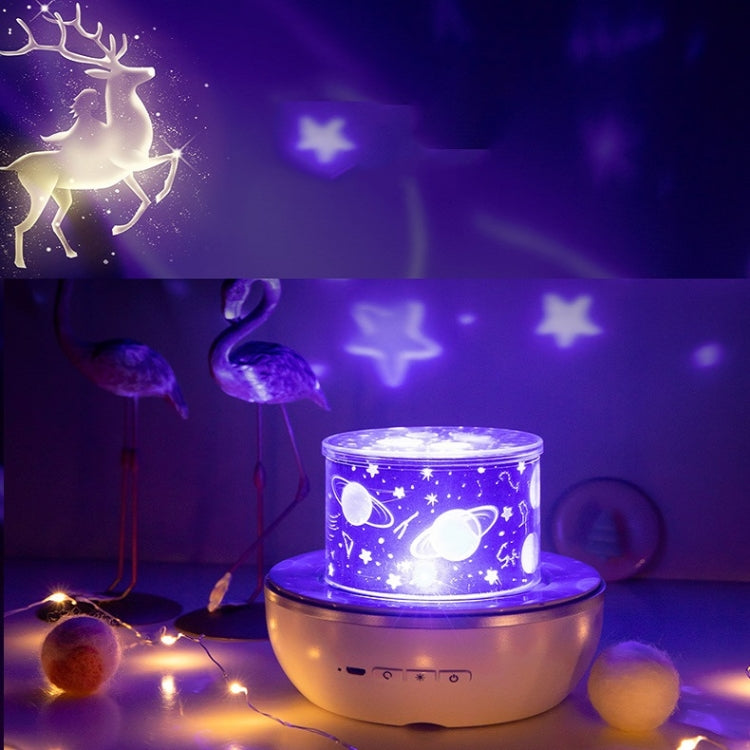 Fantasy Starry Sky Projector Night Light Atmosphere Light Valentine Day Gift, Style: Music Box